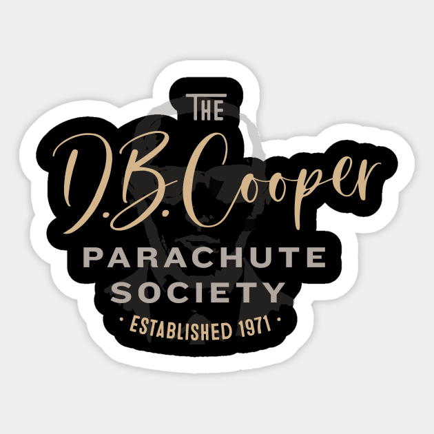 D.B.Cooper's Parachute Society Sticker by winstongambro